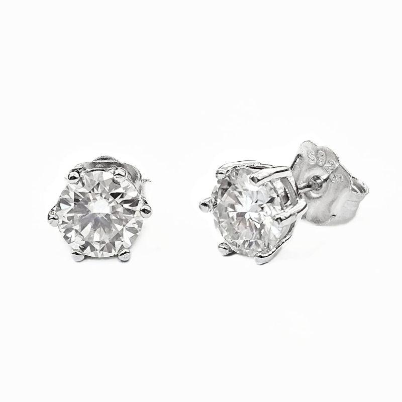 BRINCO MOISSANITE PONTO DE LUZ PRATA